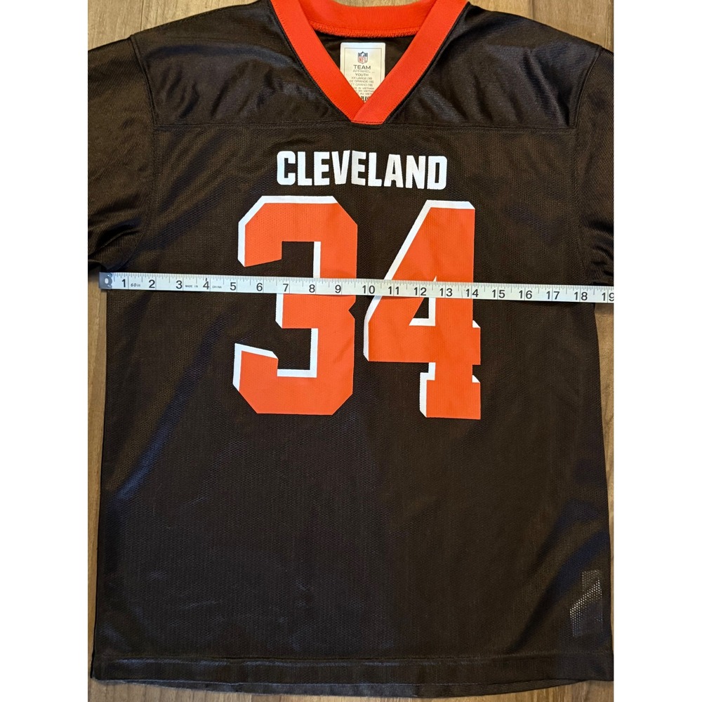 NFL Team Apparel Cleveland Browns Isaiah Crowell 34 Youth XXL 18 Brown Jersey - Picture 4 of 8